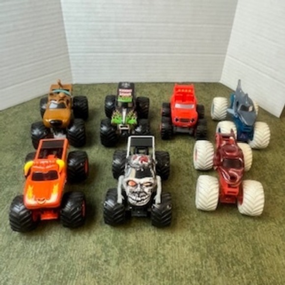 Monster Jam Other - Lot of 7 Monster Jam and Blaze and the Monster Machines toy trucks